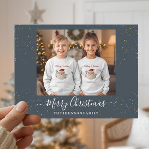 Elegant Single Photo Christmas Card