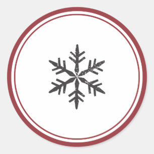 Elegant Single Snowflake Sticker