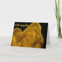 Elegant Single Yellow Rose Close Up With Sympathy