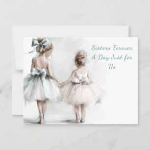Elegant Sister Day Brunch Invitation – Pastel Art Postcard