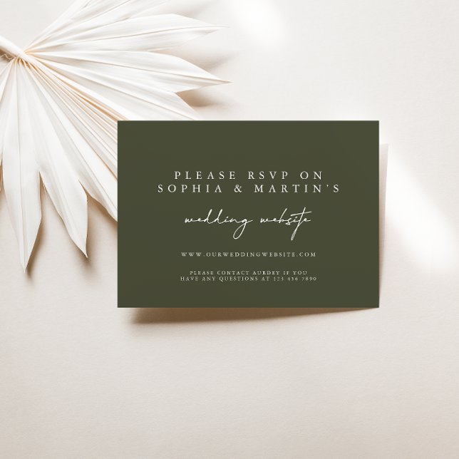Élégant site de Mariage en ligne RSVP moderne vert (Créateur téléchargé)