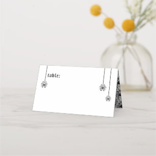 Elegant Skeletons Wedding Place Card