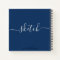Elegant Sketchbook Your Name Script Navy Blue