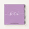 Elegant Sketchbook Your Name Script Purple