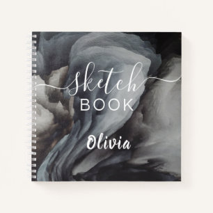 Elegant  Sketchbook Your Name Script  Watercolor Notebook