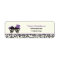 Elegant skulls Halloween purple wedding label