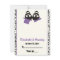 Elegant skulls Halloween purple wedding place card