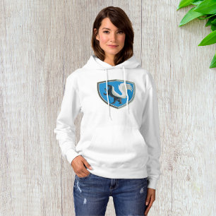 Elegant Skunk Emblem Wildlife Inspired Crest Hoodie