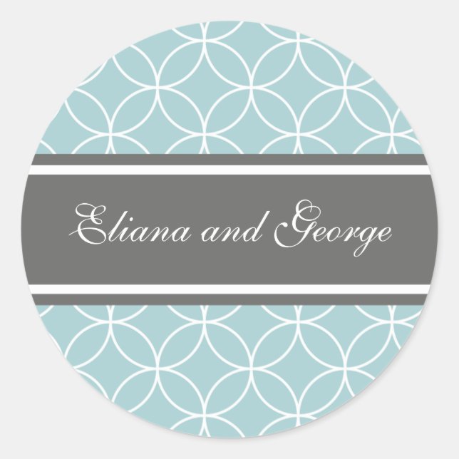 Elegant Slate and Blue stickers (Front)