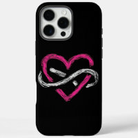 Elegant Sleek Black Infinity Noir Heart 