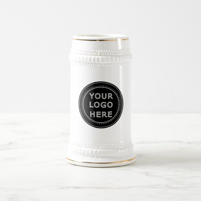 Elegant & Sleek Black QR Code Beer Stein (Center)