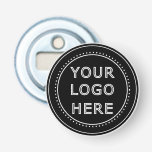 Elegant & Sleek Black QR Code Bottle Opener<br><div class="desc">This design is accessible to all. Feel free to customize the logo,  images,  tStylish Black QR Code Design | Elegant Brandext,  and colours according to your preferences. Thank you very much.</div>