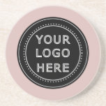 Elegant & Sleek Black QR Code Coaster<br><div class="desc">This design is accessible to all. Feel free to customize the logo,  images,  tStylish Black QR Code Design | Elegant Brandext,  and colours according to your preferences. Thank you very much.</div>