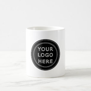 Elegant & Sleek Black QR Code Coffee Mug