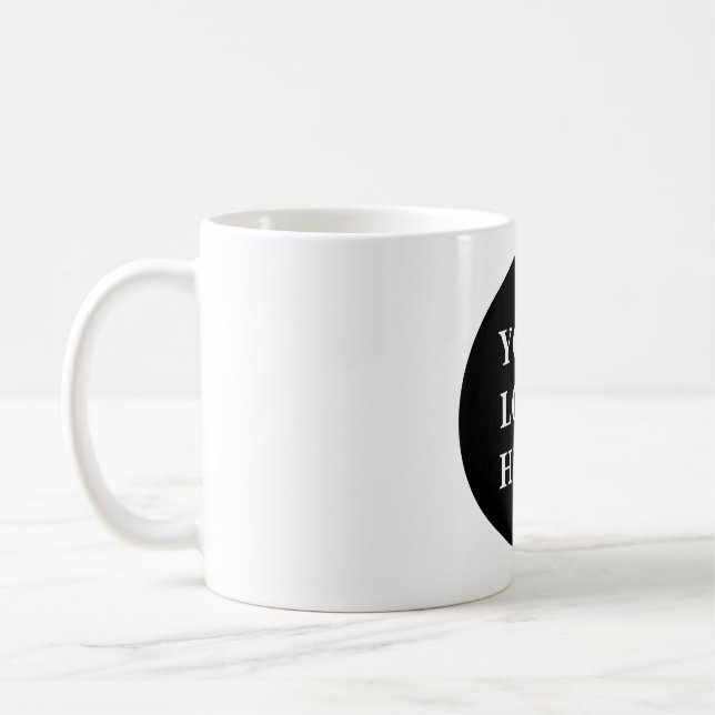 Elegant & Sleek Black QR Code Coffee Mug (Left)