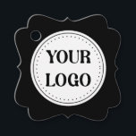 Elegant & Sleek Black QR Code Favour Tags<br><div class="desc">This design is accessible to all. Feel free to customize the logo, images, tStylish Black QR Code Design | Elegant Brandext, and colours according to your preferences. Thank you very much.</div>