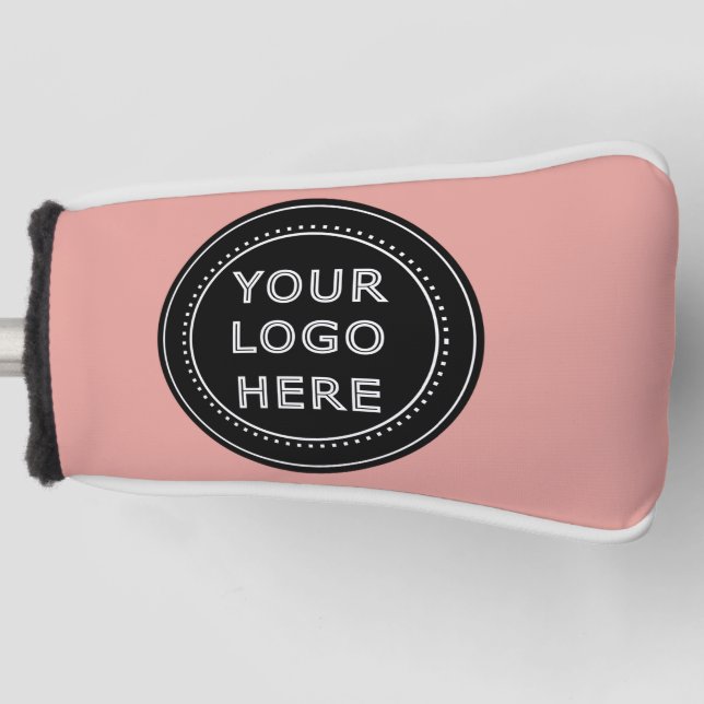 Elegant & Sleek Black QR Code Golf Head Cover (Front)