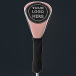 Elegant & Sleek Black QR Code Golf Head Cover<br><div class="desc">This design is accessible to all. Feel free to customize the logo,  images,  tStylish Black QR Code Design | Elegant Brandext,  and colours according to your preferences. Thank you very much.</div>