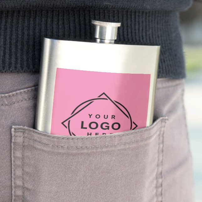 Elegant & Sleek Black QR Code Hip Flask (In Situ)
