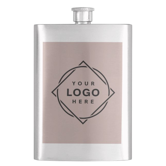 Elegant & Sleek Black QR Code Hip Flask (Front)