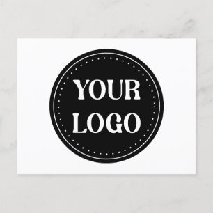 Elegant & Sleek Black QR Code Holiday Postcard