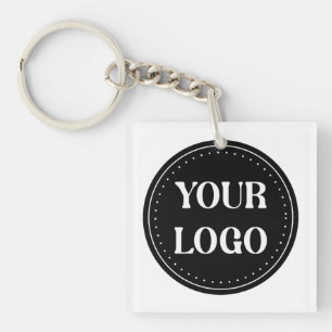 Elegant & Sleek Black QR Code Keychain