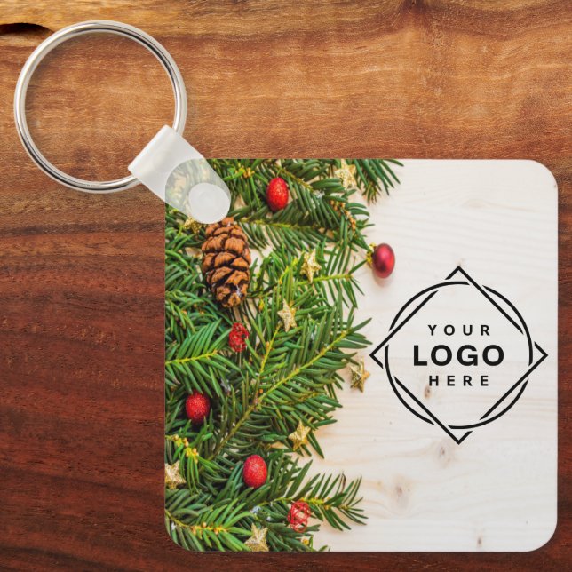 Elegant & Sleek Black QR Code Keychain (Front)