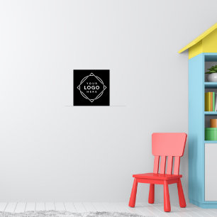 Elegant & Sleek Black QR Code Logo Design Poster