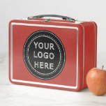 Elegant & Sleek Black QR Code Metal Lunch Box<br><div class="desc">This design is accessible to all. Feel free to customize the logo,  images,  tStylish Black QR Code Design | Elegant Brandext,  and colours according to your preferences. Thank you very much.</div>
