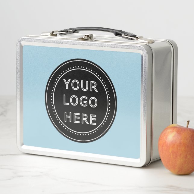 Elegant & Sleek Black QR Code Metal Lunch Box (In Situ)