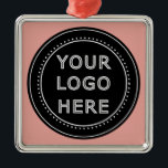 Elegant & Sleek Black QR Code Metal Ornament<br><div class="desc">This design is accessible to all. Feel free to customize the logo,  images,  tStylish Black QR Code Design | Elegant Brandext,  and colours according to your preferences. Thank you very much.</div>