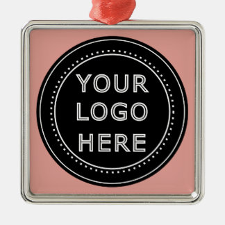Elegant & Sleek Black QR Code Metal Ornament