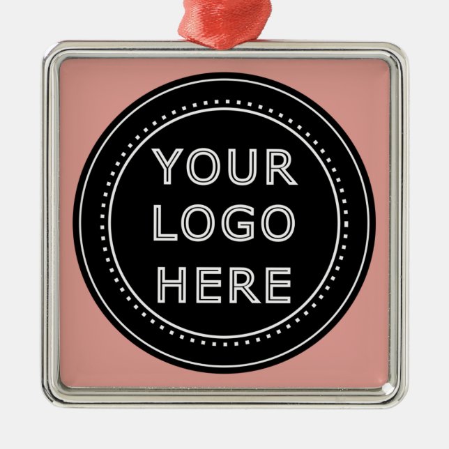 Elegant & Sleek Black QR Code Metal Ornament (Front)