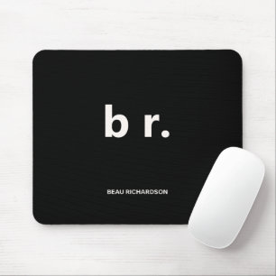 Elegant & Sleek Black QR Code Mouse Pad