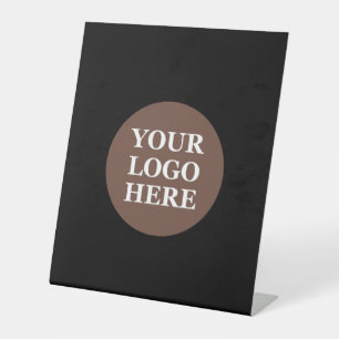 Elegant & Sleek Black QR Code Pedestal Sign