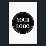 Elegant & Sleek Black QR Code Photo Print<br><div class="desc">This design is accessible to all. Feel free to customize the logo,  images,  tStylish Black QR Code Design | Elegant Brandext,  and colours according to your preferences. Thank you very much.</div>