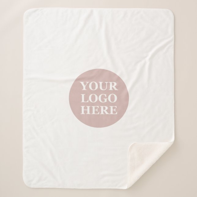 Elegant & Sleek Black QR Code Sherpa Blanket (Front)