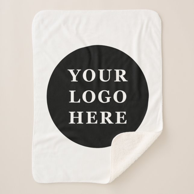 Elegant & Sleek Black QR Code Sherpa Blanket (Front)