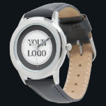 Elegant & Sleek Black QR Code Watch<br><div class="desc">This design is accessible to all. Feel free to customize the logo,  images,  tStylish Black QR Code Design | Elegant Brandext,  and colours according to your preferences. Thank you very much.</div>