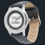 Elegant & Sleek Black QR Code Watch<br><div class="desc">This design is accessible to all. Feel free to customize the logo, images, tStylish Black QR Code Design | Elegant Brandext, and colours according to your preferences. Thank you very much.</div>
