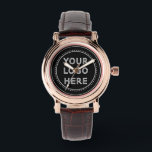 Elegant & Sleek Black QR Code Watch<br><div class="desc">This design is accessible to all. Feel free to customize the logo,  images,  tStylish Black QR Code Design | Elegant Brandext,  and colours according to your preferences. Thank you very much.</div>