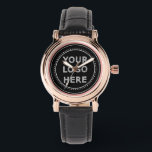 Elegant & Sleek Black QR Code Watch<br><div class="desc">This design is accessible to all. Feel free to customize the logo,  images,  tStylish Black QR Code Design | Elegant Brandext,  and colours according to your preferences. Thank you very much.</div>