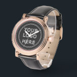 Elegant & Sleek Black QR Code Watch<br><div class="desc">This design is accessible to all. Feel free to customize the logo,  images,  tStylish Black QR Code Design | Elegant Brandext,  and colours according to your preferences. Thank you very much.</div>
