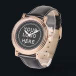 Elegant & Sleek Black QR Code Watch<br><div class="desc">This design is accessible to all. Feel free to customize the logo, images, tStylish Black QR Code Design | Elegant Brandext, and colours according to your preferences. Thank you very much.</div>