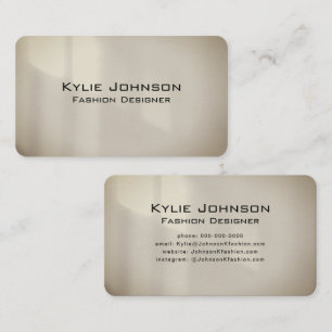 Elegant Sleek Metallic Platinum Professional Business Card