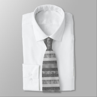Elegant Sliver Stripe Tie