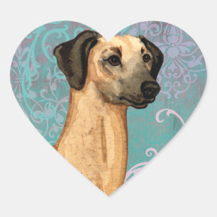 Elegant Sloughi Heart Sticker