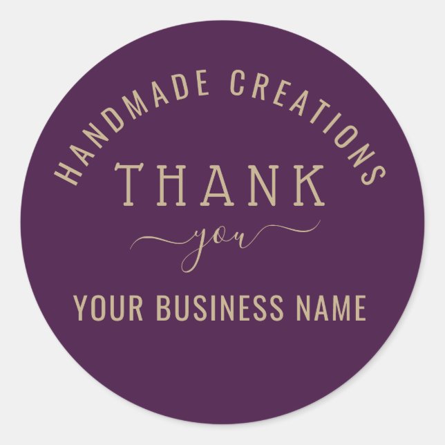 Elegant Small Business Sticker | happy mail (Front)