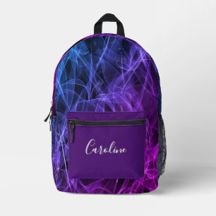 Elegant Smoke Swirl Personalized Backpack