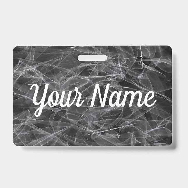 Elegant Smoke Swirl Texture Badge (Front)